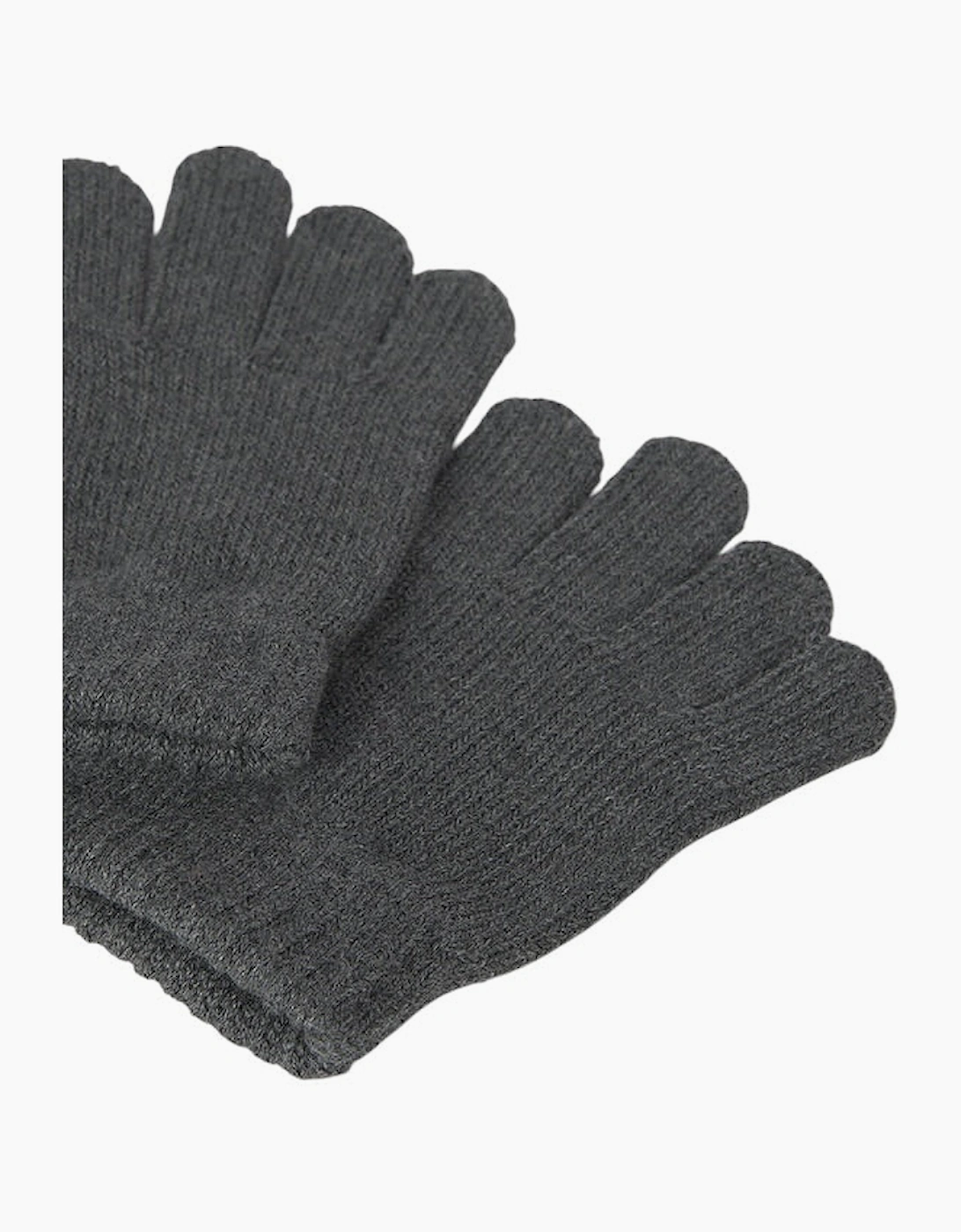 Boys Dark Grey Knit Gloves