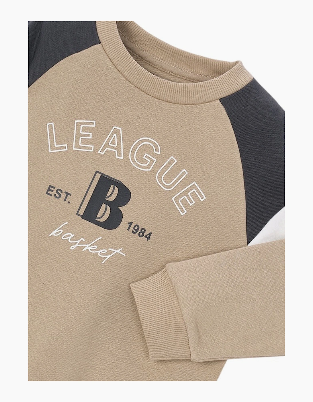 Boys Beige and Grey League Sweatshirt