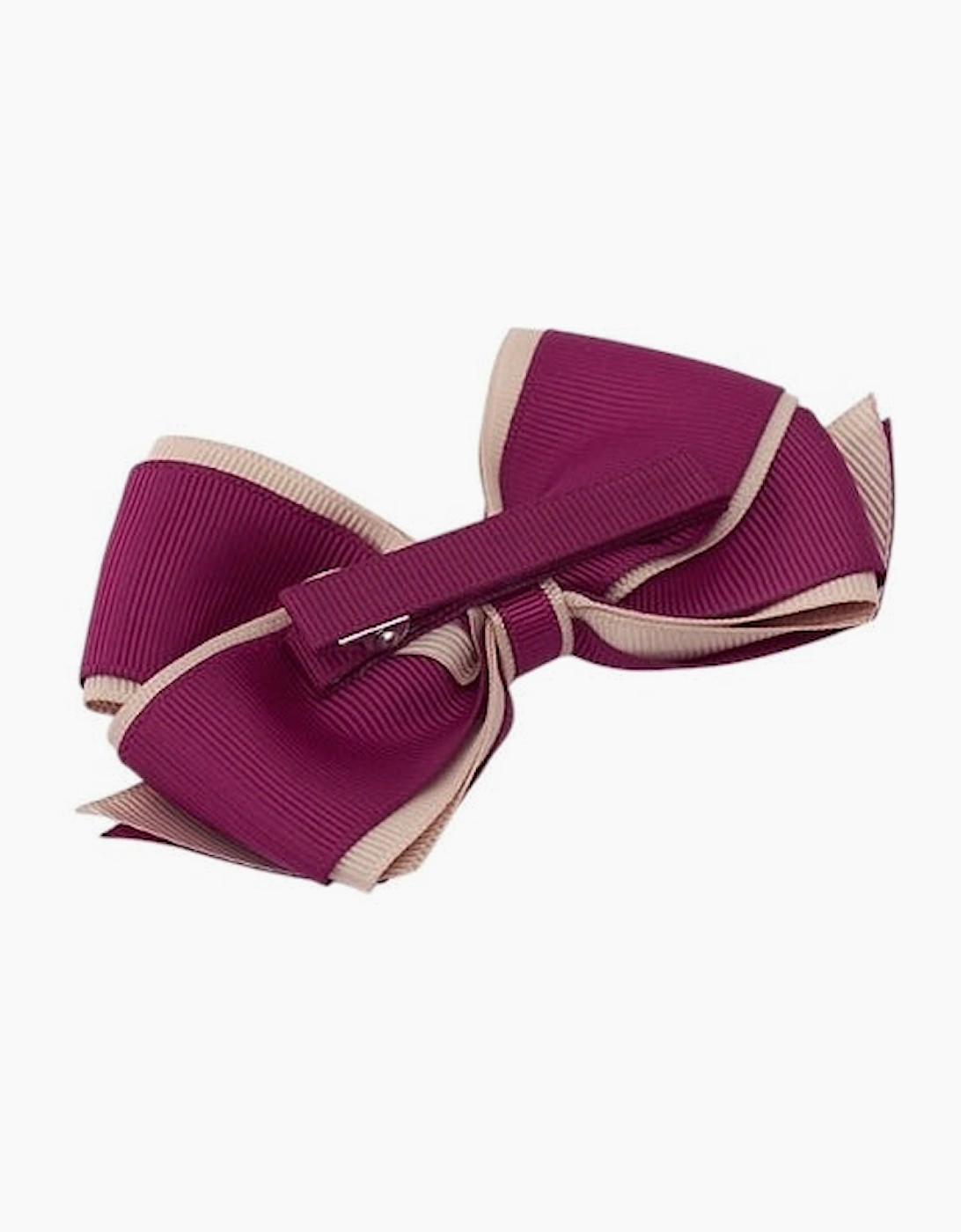 Girls Burgundy 4” Hair Bow Clip