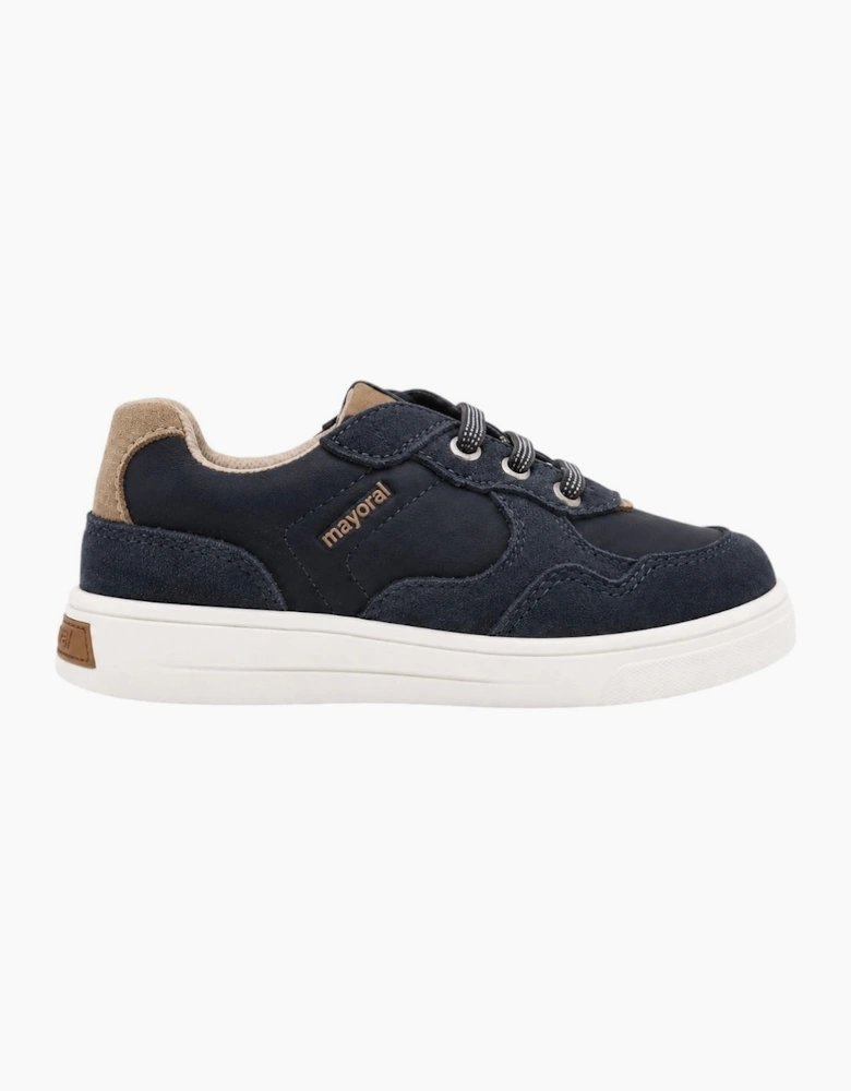 Boys Navy Suede Smart Trainers