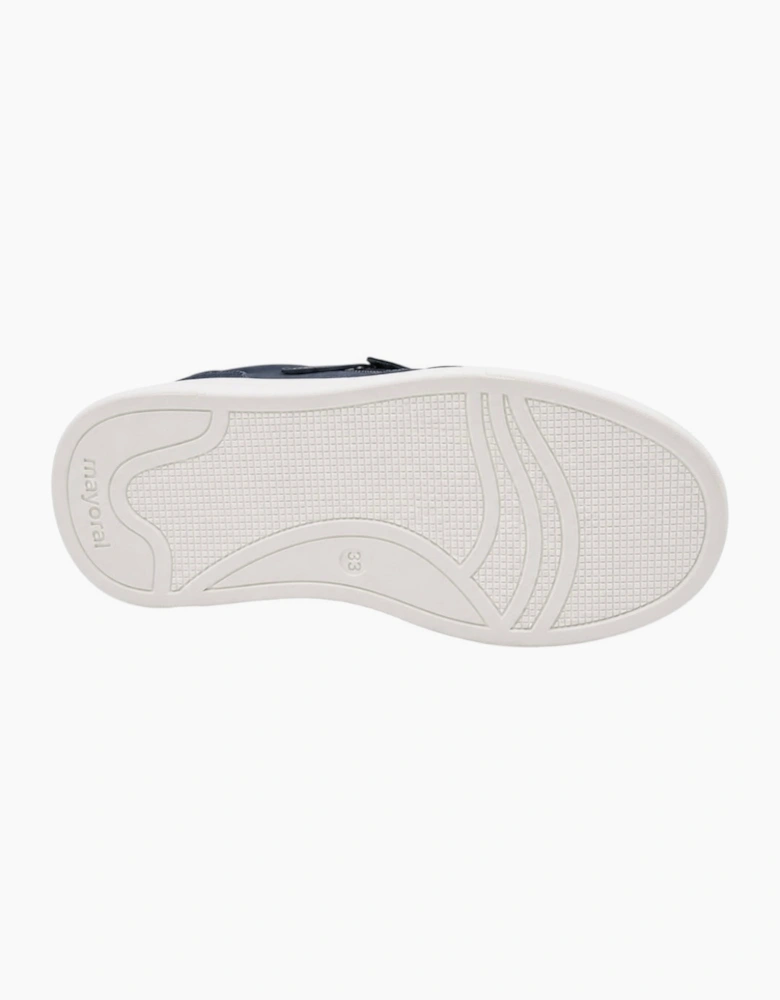Boys Navy Suede Smart Trainers