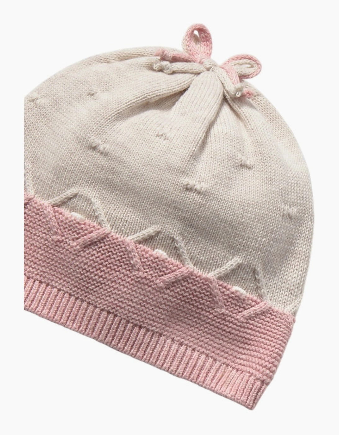 Girls Pink and Beige Knit Pant Set