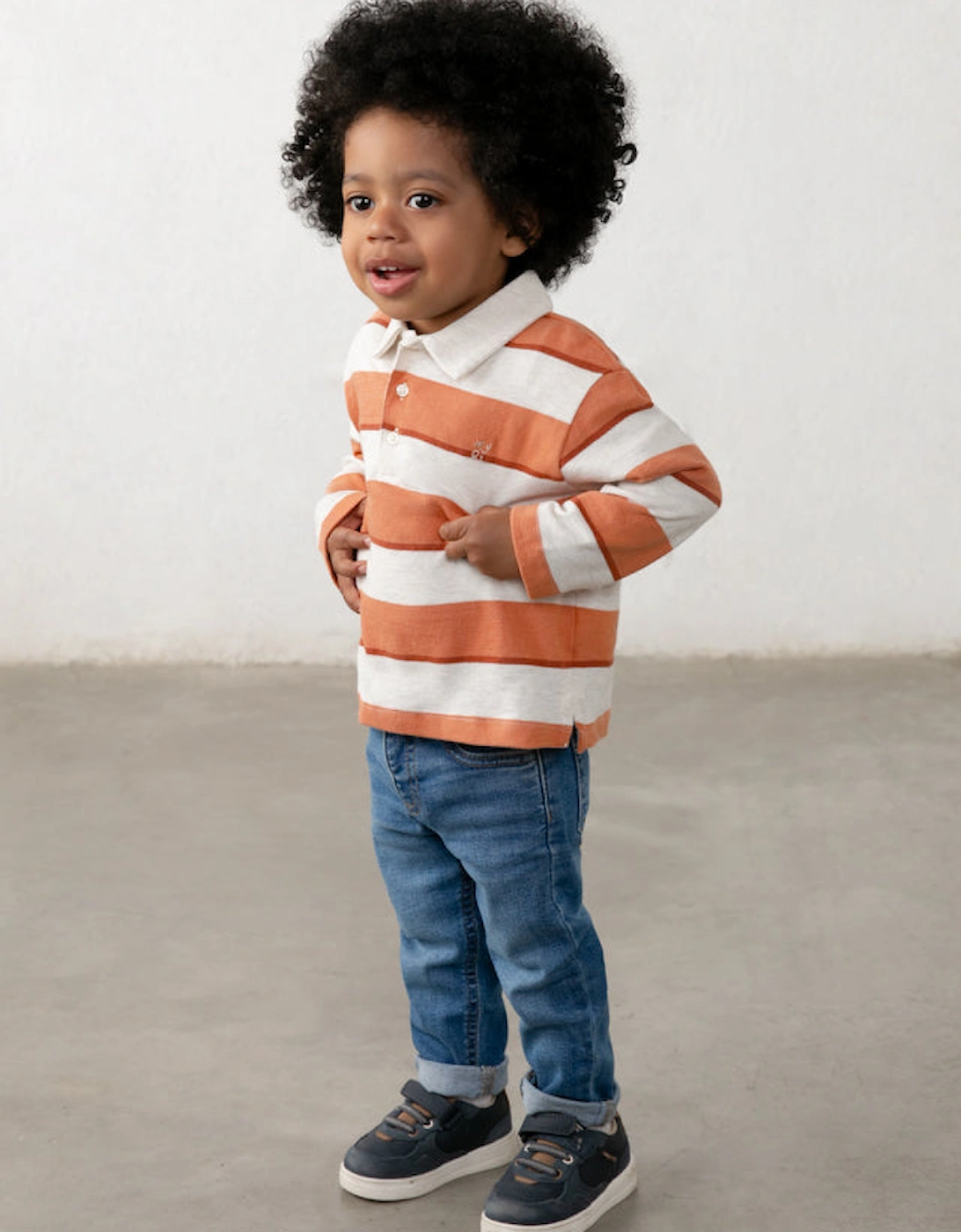 Boys Navy Velcro Suede Smart Trainers
