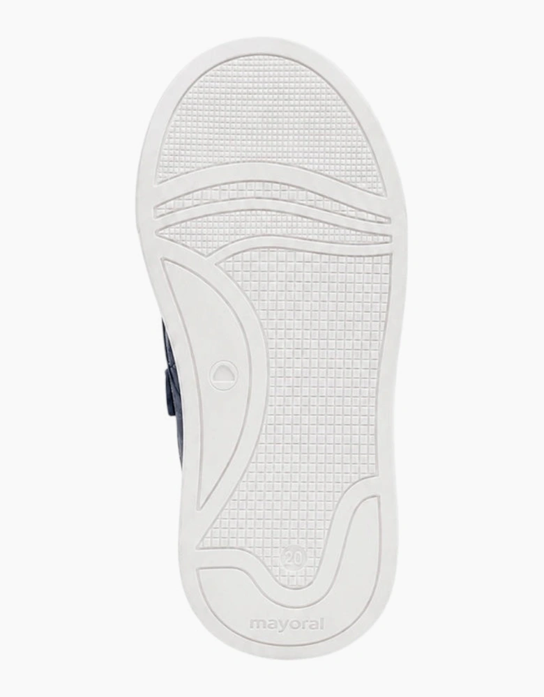 Boys Navy Velcro Suede Smart Trainers