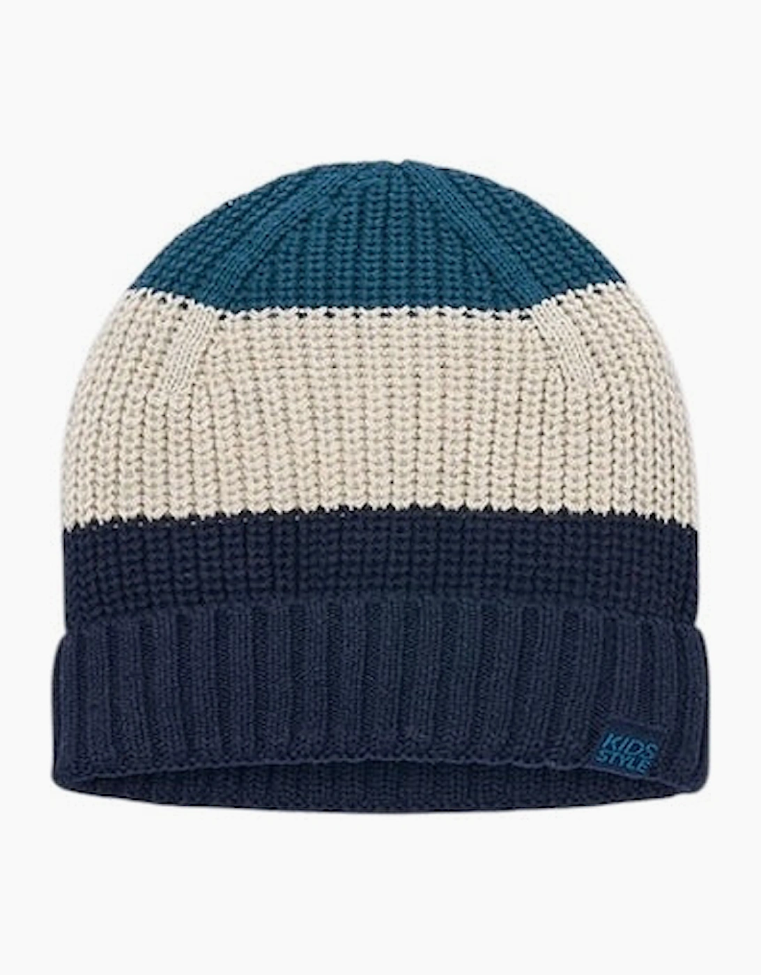 Boys Navy Green Knit Hat, 3 of 2