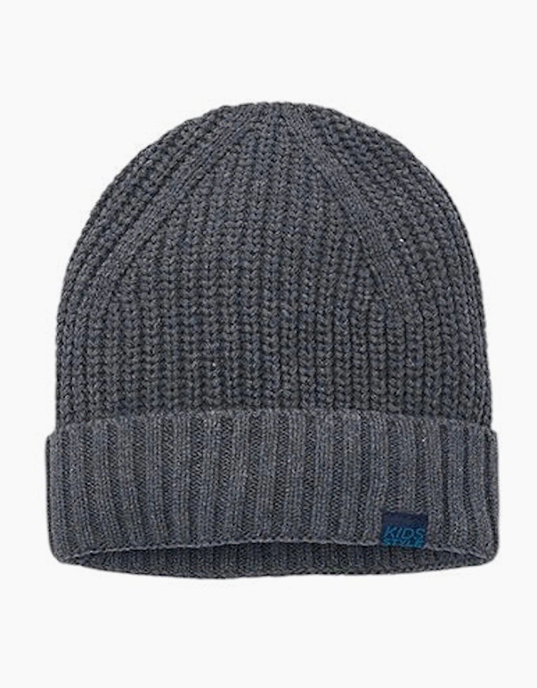 Boys Dark Grey Knit Hat, 3 of 2