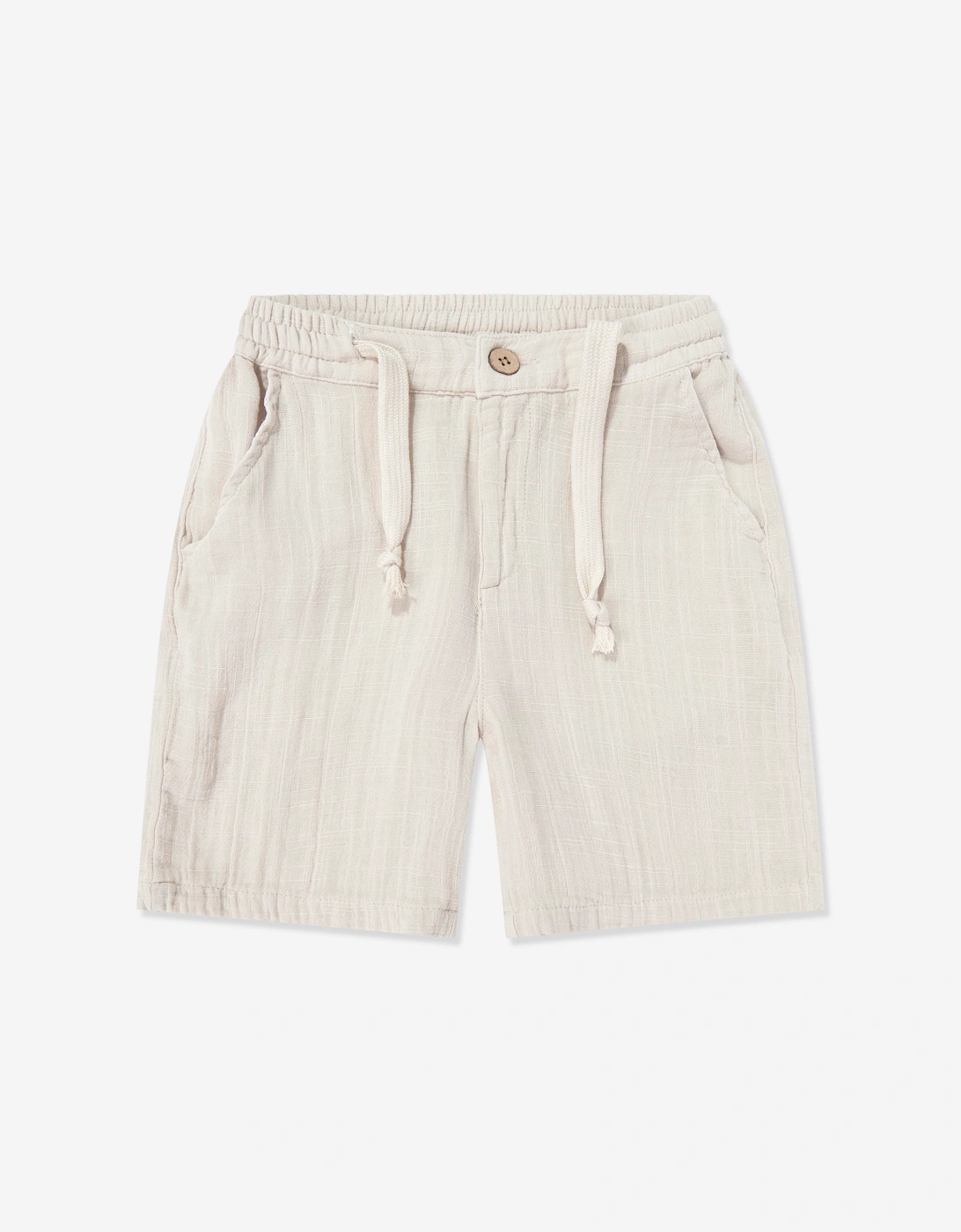 Bel-Air Boys Cotton Short Set in Beige