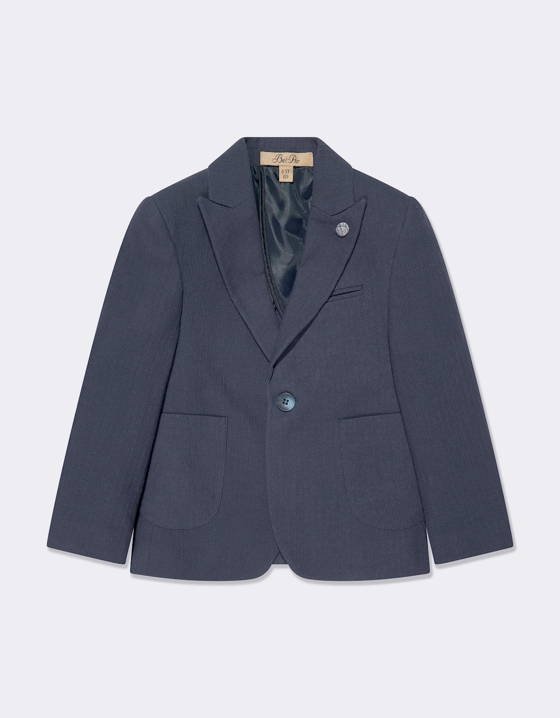 Bel-Air Boys Cotton Suit Set in Navy