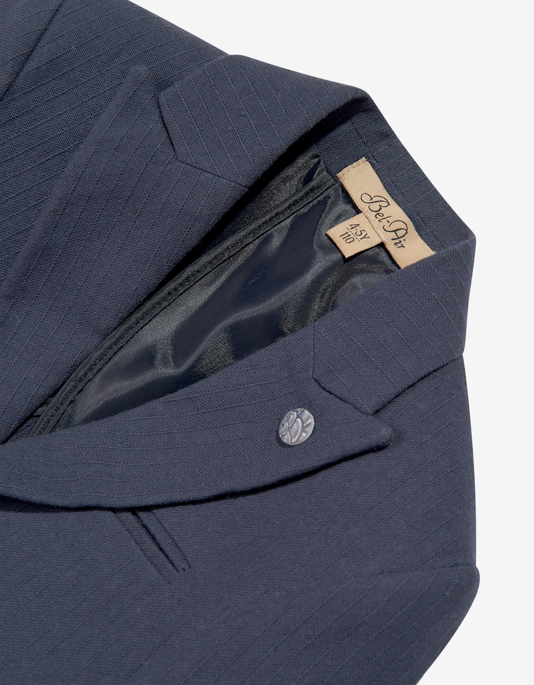 Bel-Air Boys Cotton Suit Set in Navy