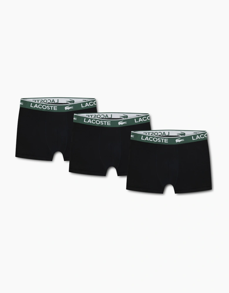 LACOSTE BOYS BLACK BOXER SHORTS 946518