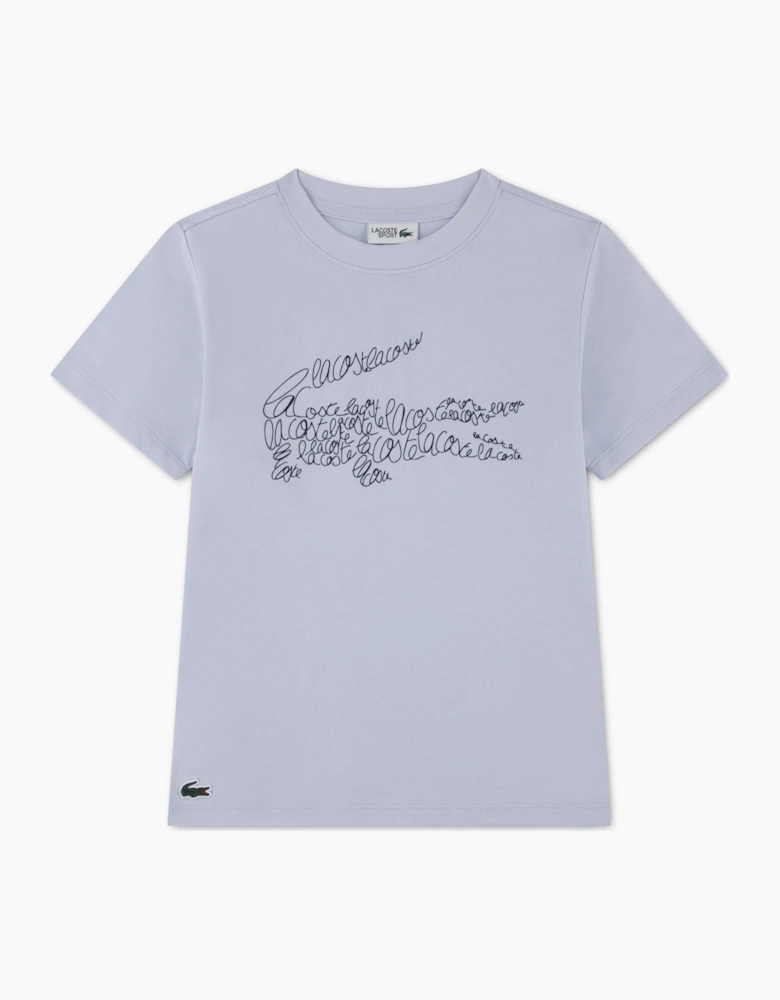 LACOSTE BOYS SKY BLUE T SHIRT 847832