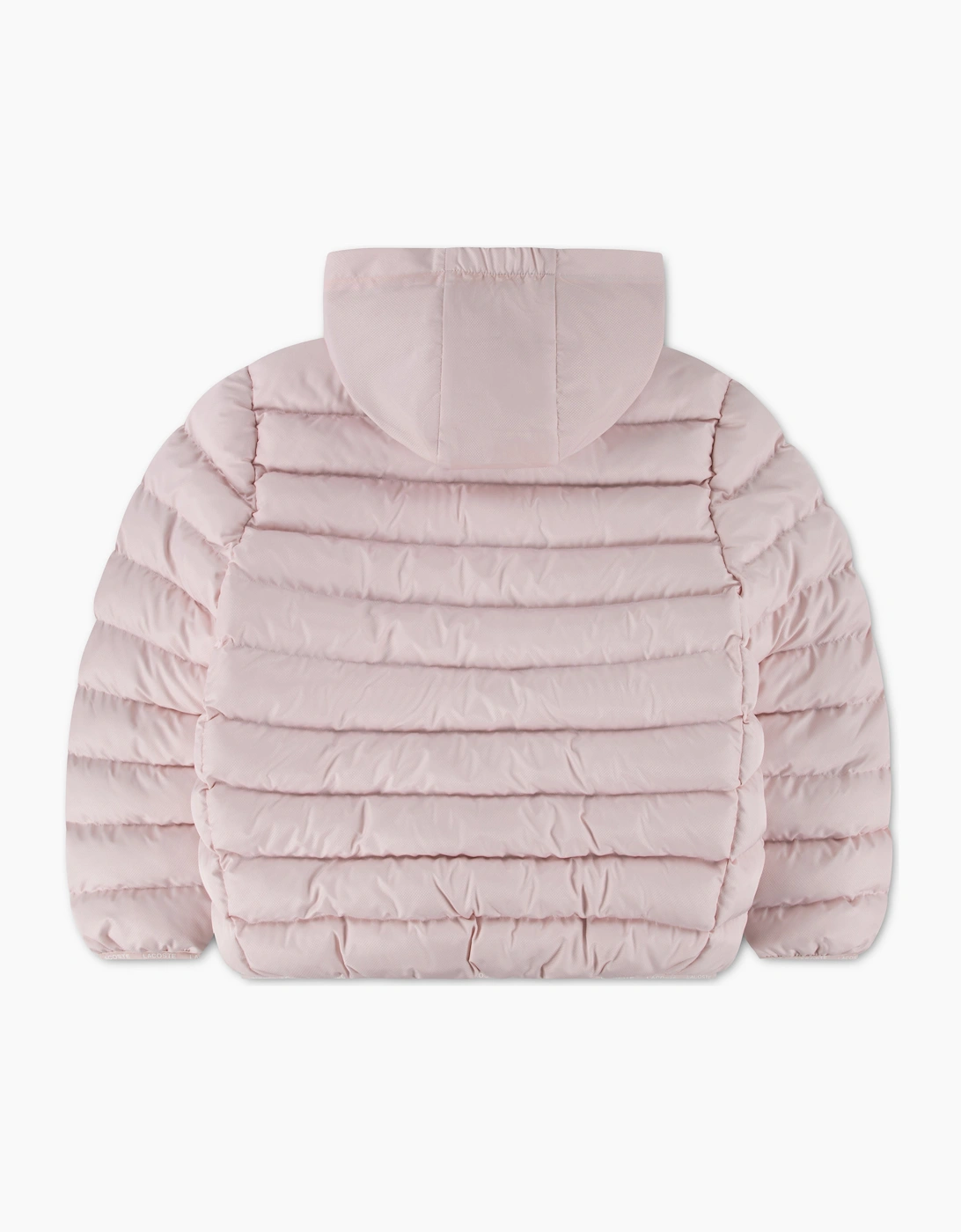 LACOSTE GIRLS PINK MID WEIGHT PUFFER JACKET 347987