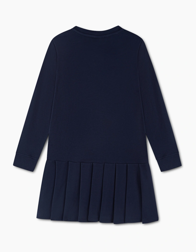 LACOSTE NAVY GIRLS PLEATED SKIRT DRESS 347901