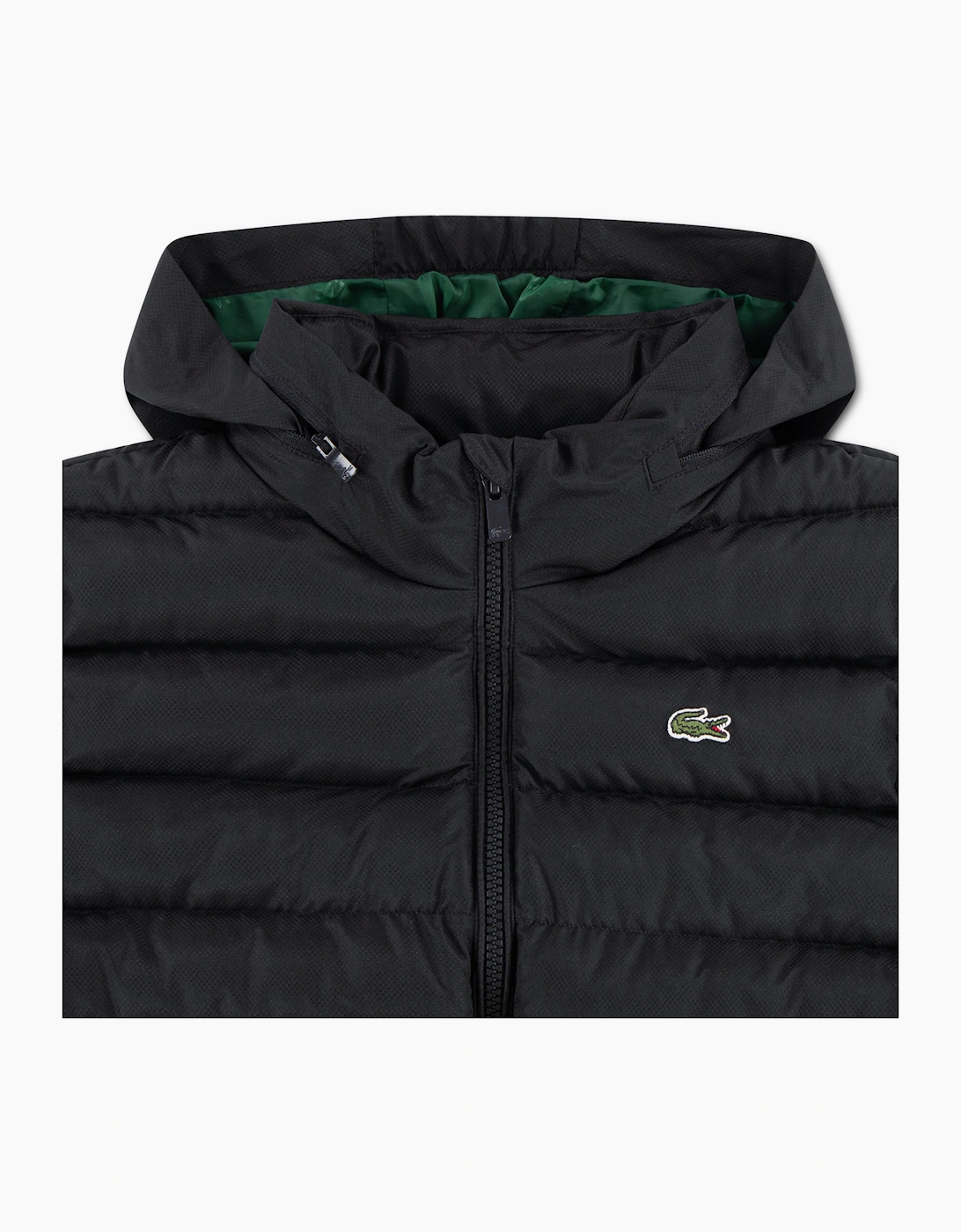 LACOSTE BOYS BLACK MID WEIGHT PUFFER JACKET 847907