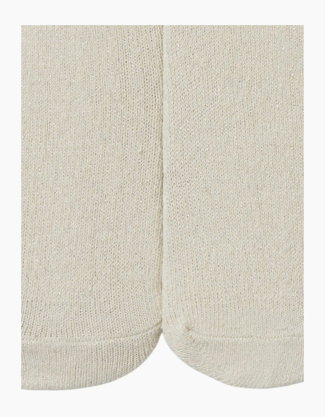 Girls Beige Shimmer Knit Tights