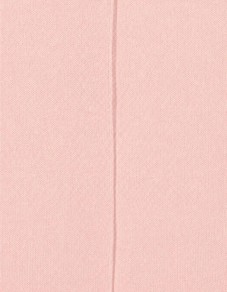 Girls Peach Pink Knit Tights