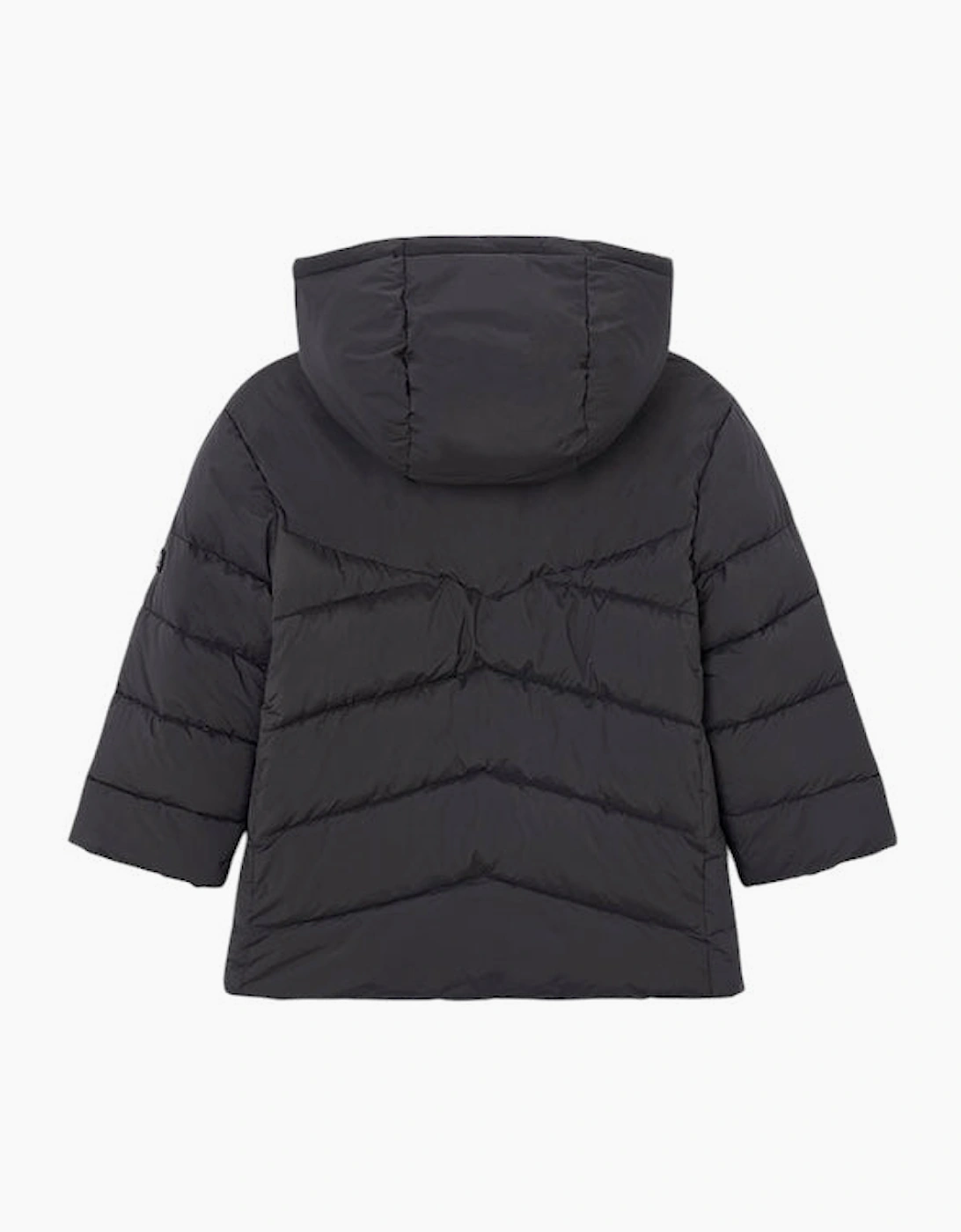 Boys Dark Grey Long Padded Coat