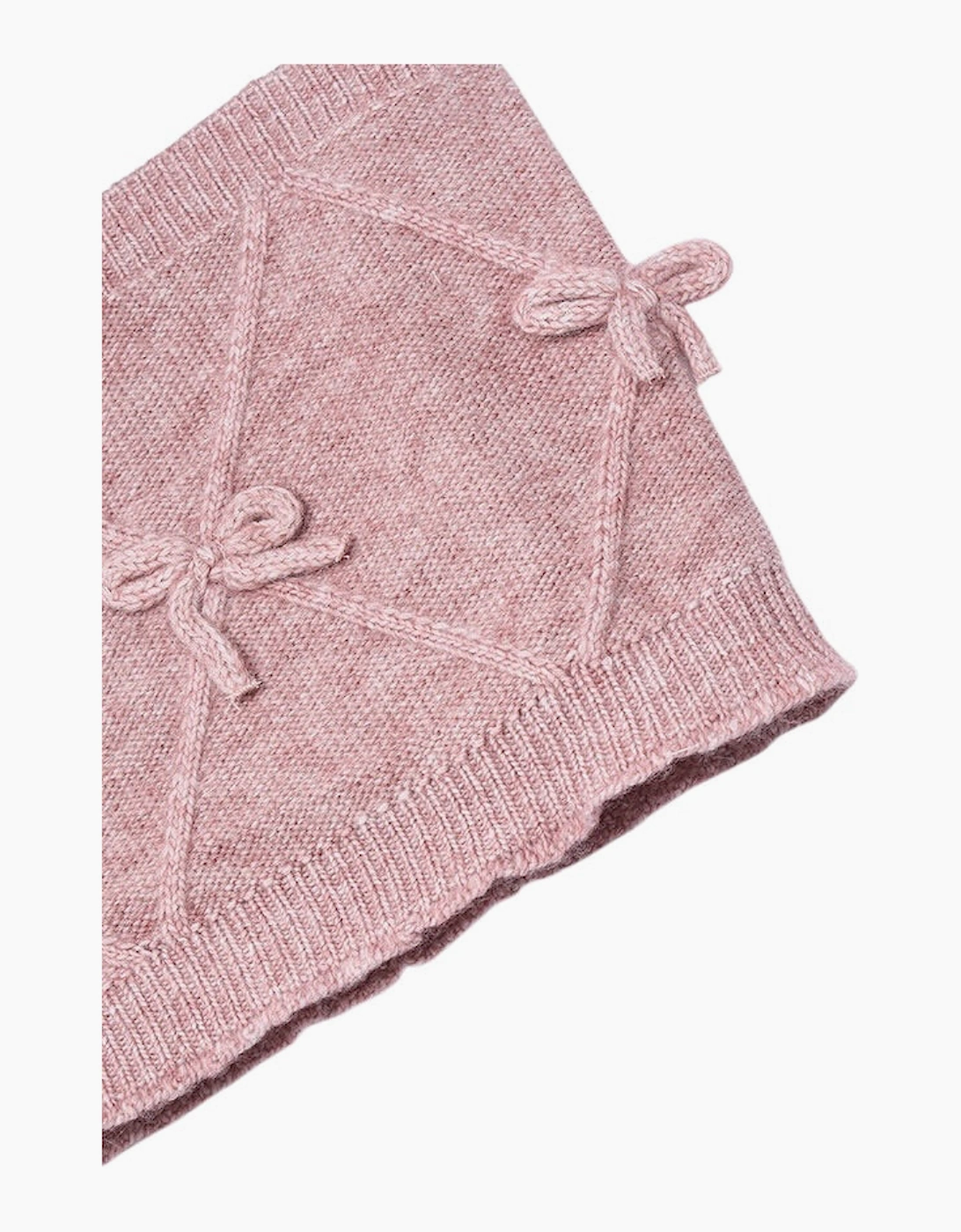 Girls Dusty Pink Knit Hat and Snood Set