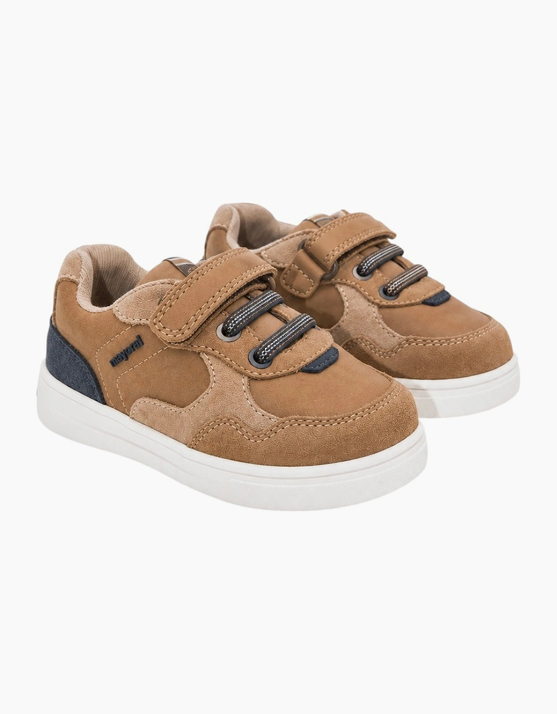 Boys Brown Velcro Suede Smart Trainers, 5 of 4