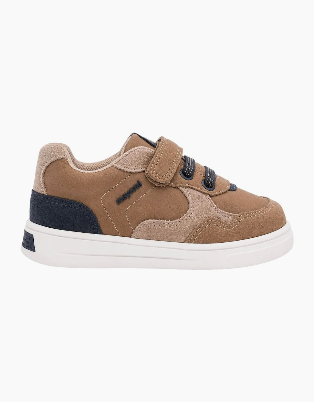 Boys Brown Velcro Suede Smart Trainers