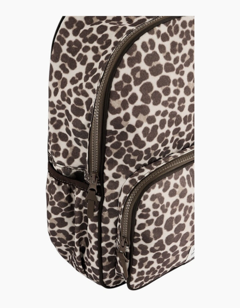 Girls Brown Printed Backpack and Pencil Case