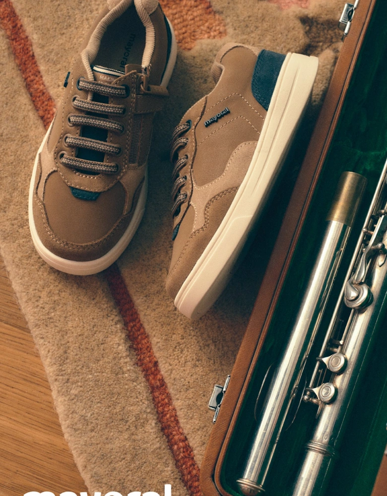 Boys Brown Suede Smart Trainers