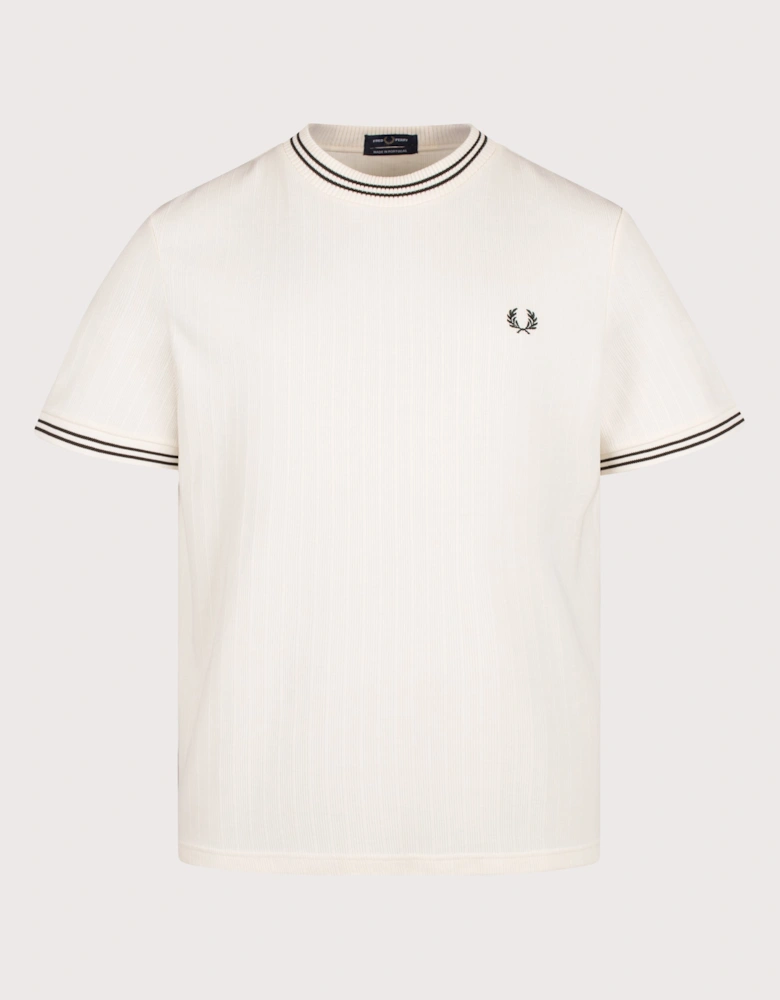 Regular Fit Ribbed Jersey T-Shirt