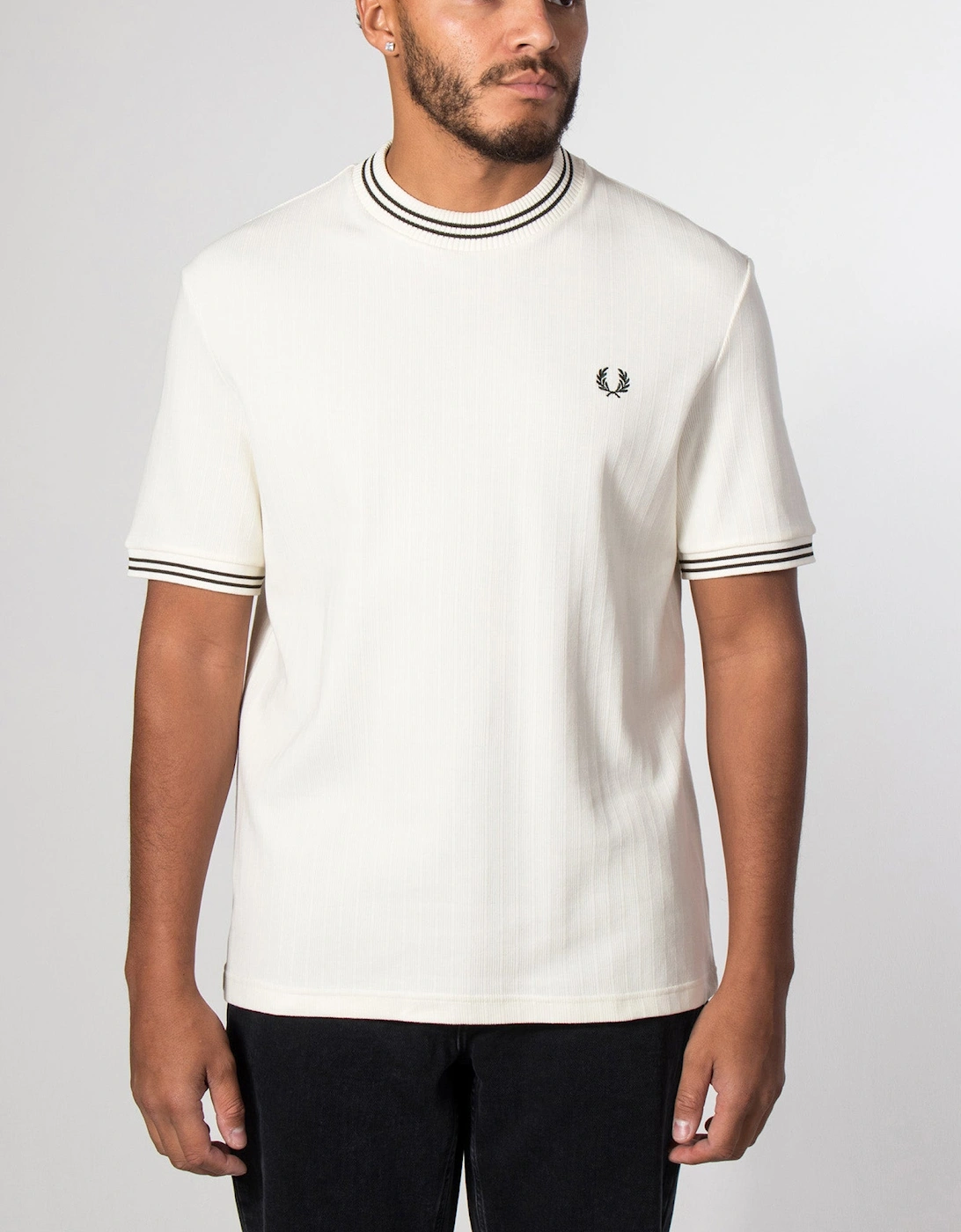 Regular Fit Ribbed Jersey T-Shirt
