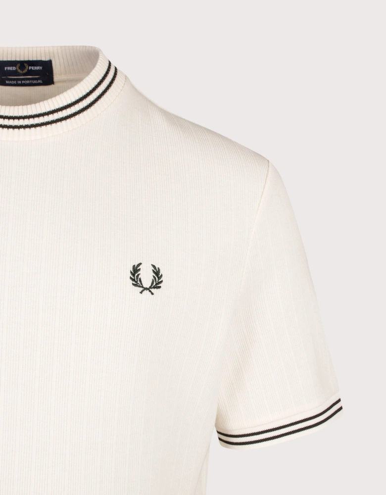 Regular Fit Ribbed Jersey T-Shirt
