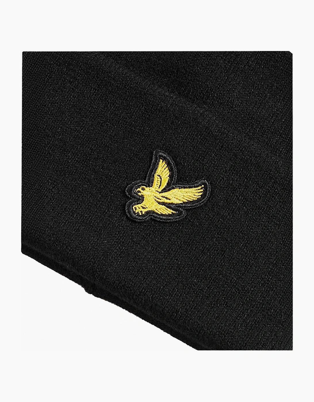 Lyle & Scott Merino Beanie Hat Jet Black