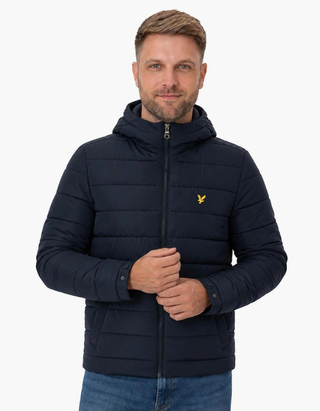 Lyle & Scott Hooded Quilted Jacket Dark Navy