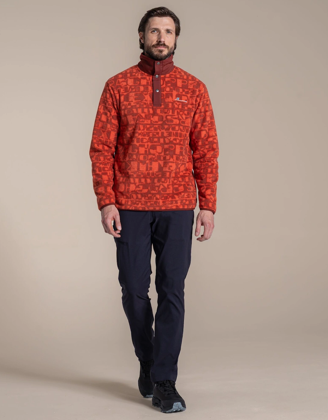 Craghoppers Mens Dewlish II Printed Overhead Fleece Top