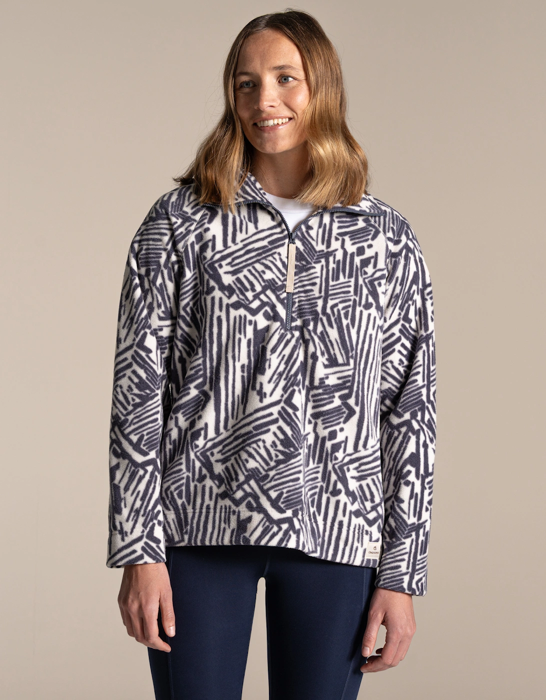 Craghoppers Womens/Ladies Annjela Graphic Print Half Zip Fleece Top