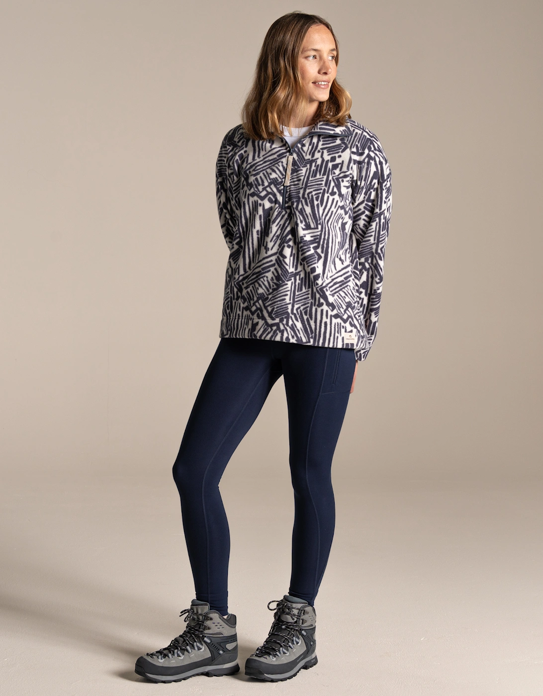 Craghoppers Womens/Ladies Annjela Graphic Print Half Zip Fleece Top