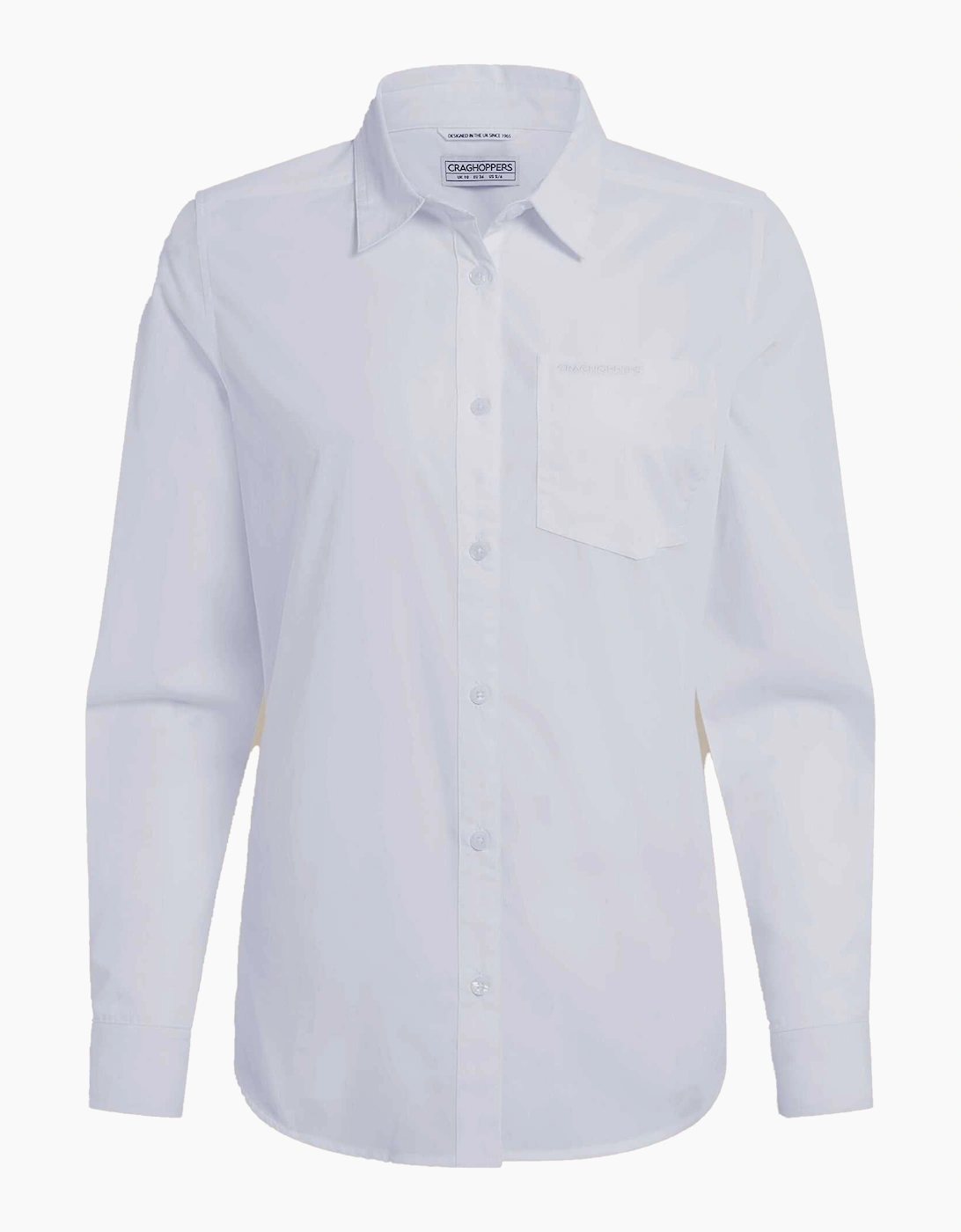 Craghoppers Women's White / Kiwi Iii Long-Sleeved Shirt - Size 20