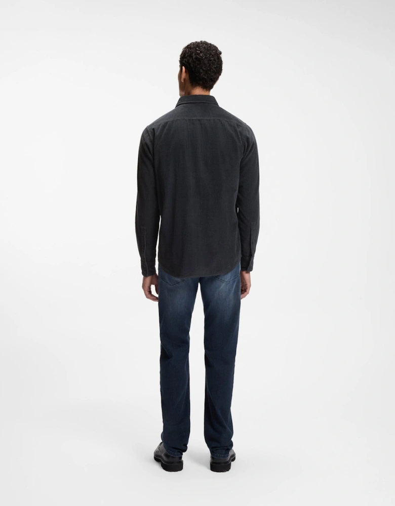 BOSS Orange Relegant 6 Mens Long Sleeve Cotton Shirt - Dark Blue 404