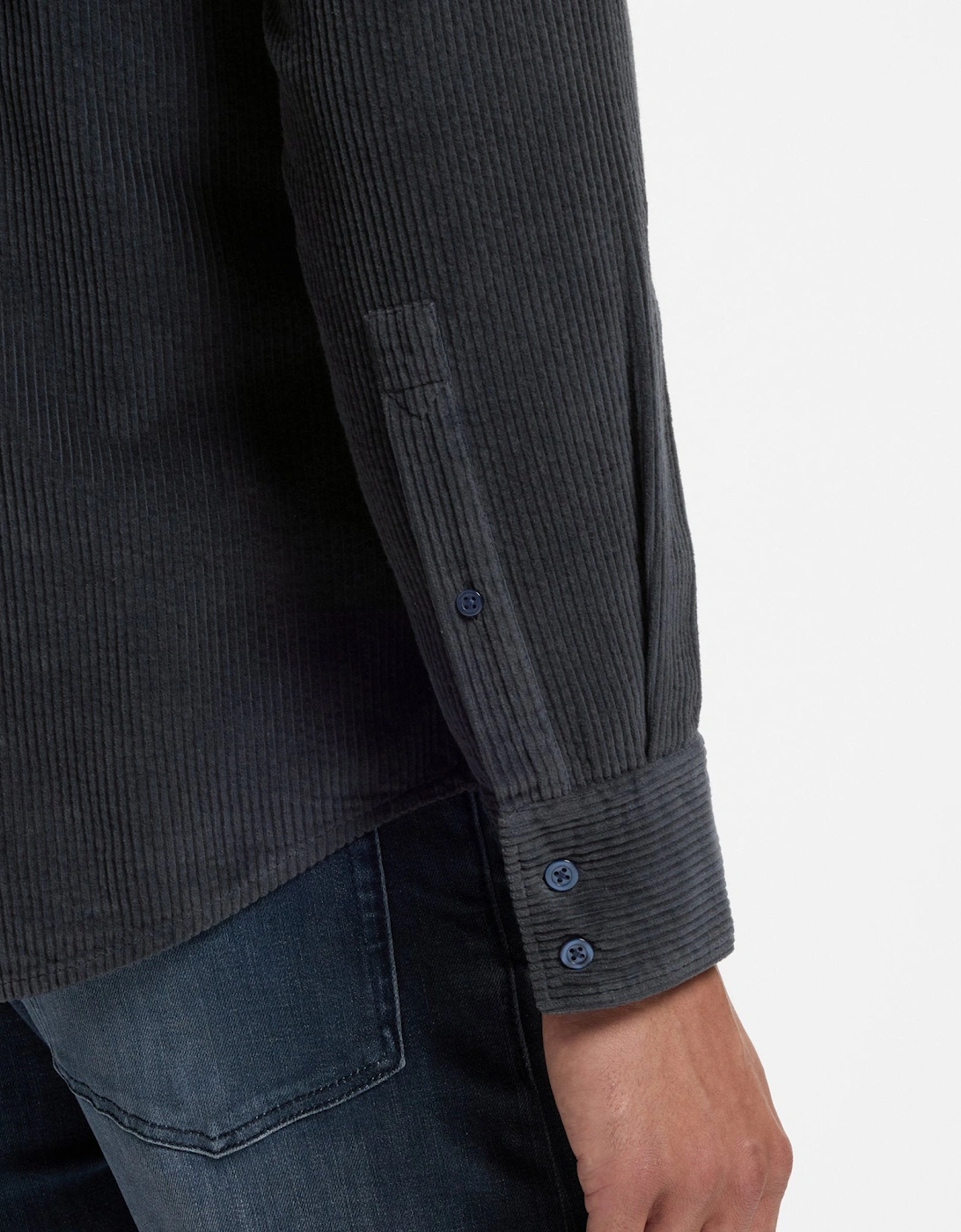 BOSS Orange Relegant 6 Mens Long Sleeve Cotton Shirt - Dark Blue 404