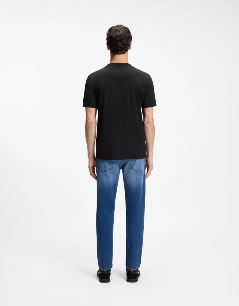 BOSS Orange Te Logo Regular-fit T-shirt in cotton with logo print - Black 001