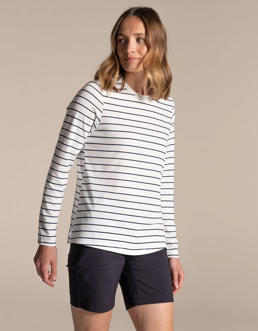 Craghoppers Womens/Ladies Akona Striped Nosilife Long-Sleeved T-Shirt