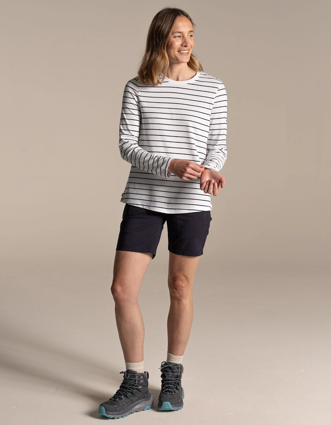 Craghoppers Womens/Ladies Akona Striped Nosilife Long-Sleeved T-Shirt