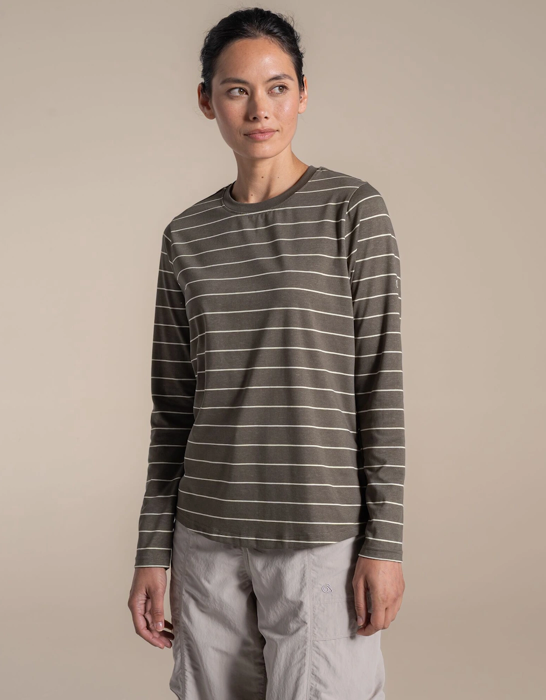 Craghoppers Womens/Ladies Akona Striped Nosilife Long-Sleeved T-Shirt