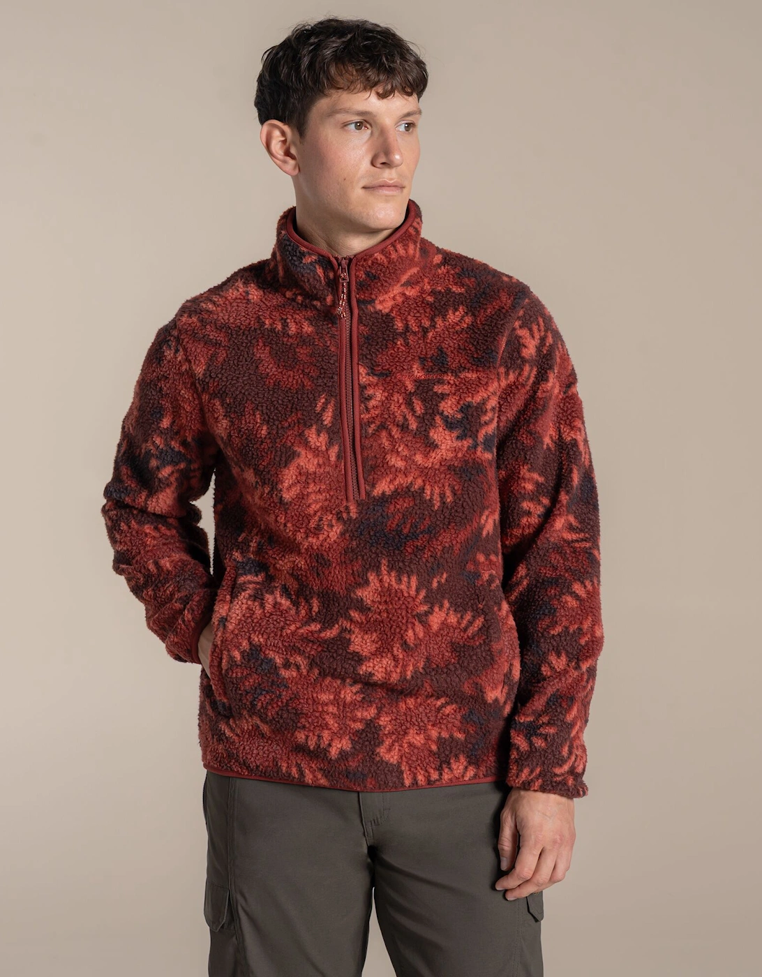 Craghoppers Mens Tatton II Leaf Half Zip Fleece Top