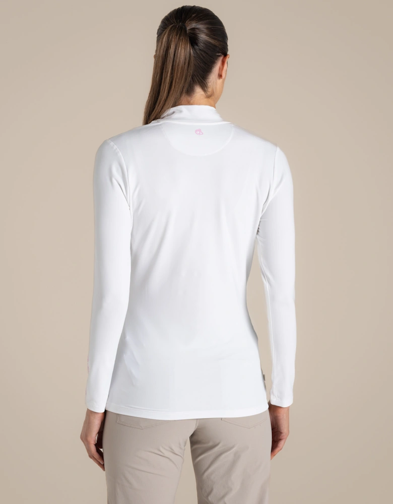 Craghoppers Womens/Ladies Nosilife Mock Neck Long-Sleeved Golf T-Shirt