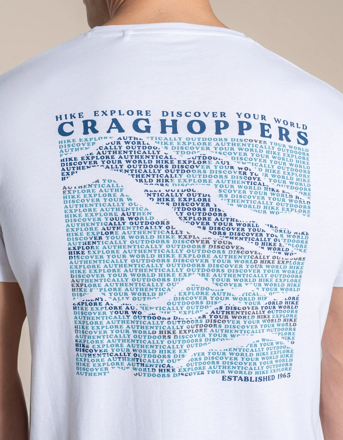 Craghoppers Mens Lucent II Mountain Back Print Short-Sleeved T-Shirt