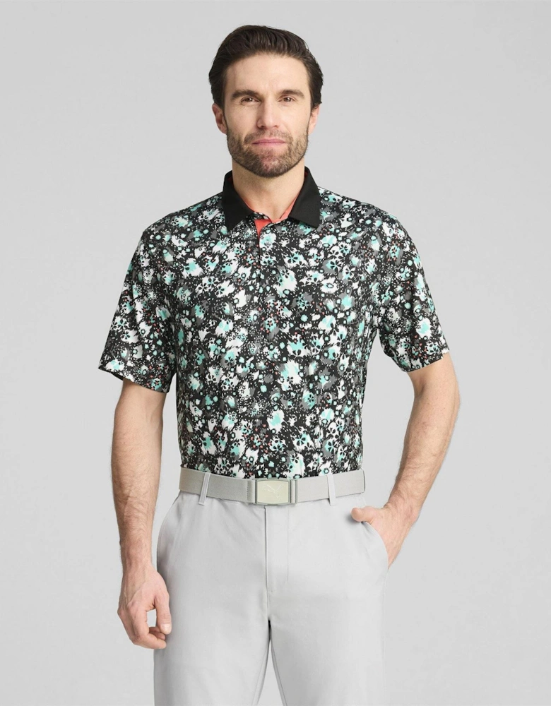 Mens Cloudspun Abstract Camo Polo Shirt