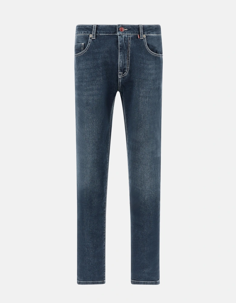RED RIVET GIZA COTTON JEANS