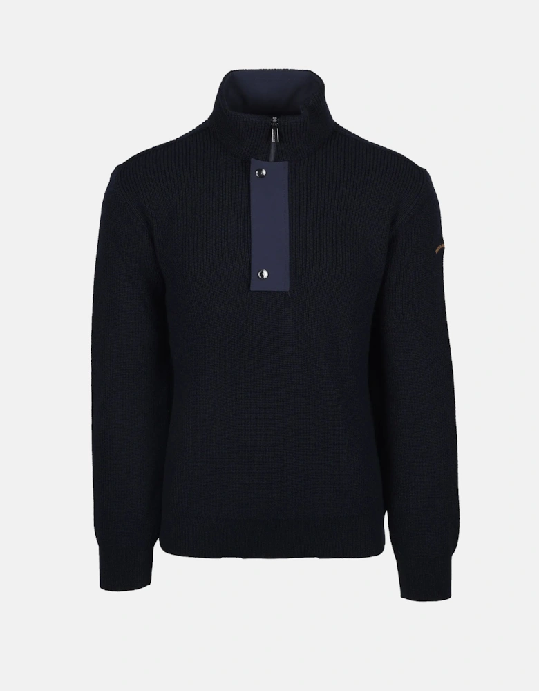 MOON BADGE 1/4 ZIP SWEATER