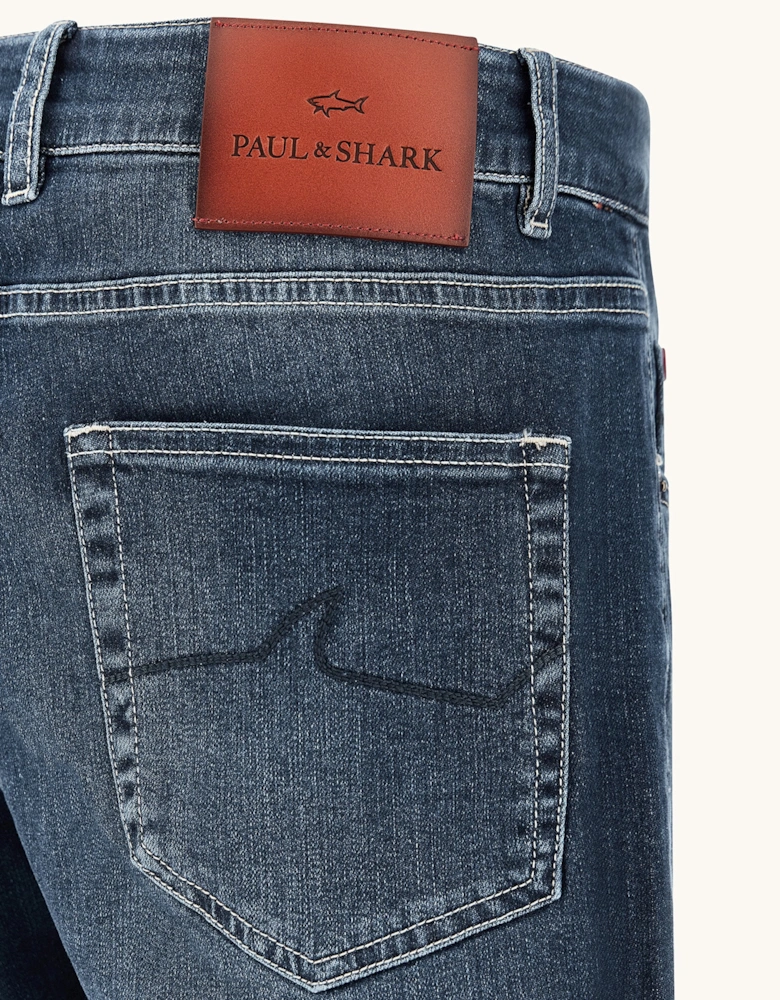 RED RIVET GIZA COTTON JEANS