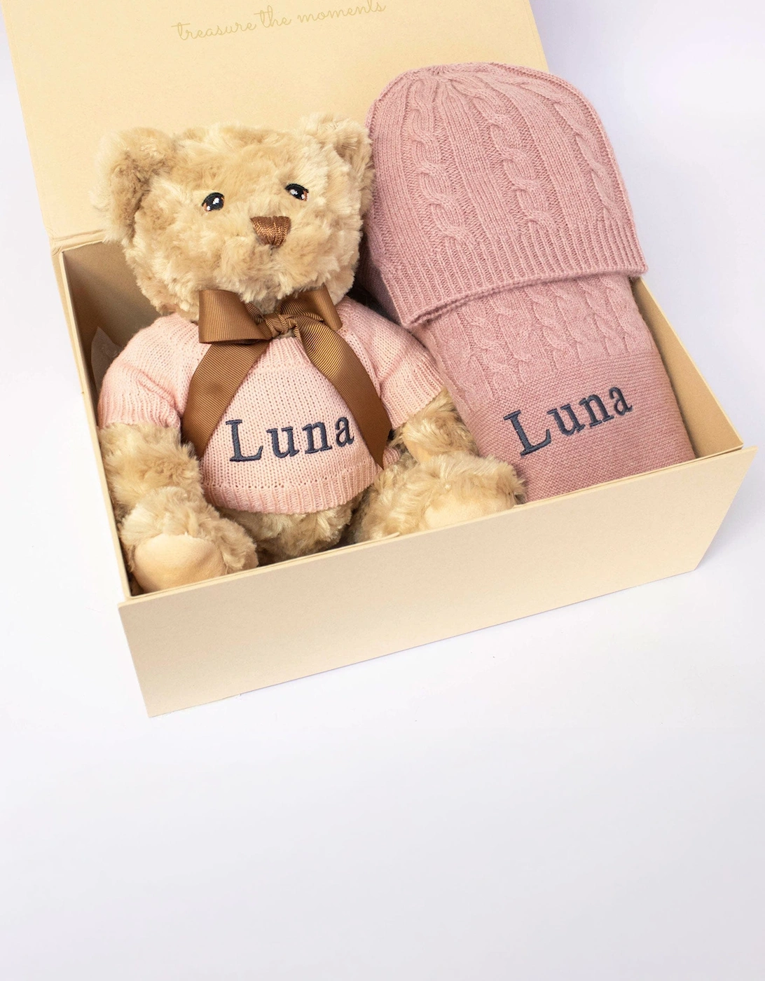 Cashmere and Teddy Gift Set in Rosewood Pink, 4 of 3