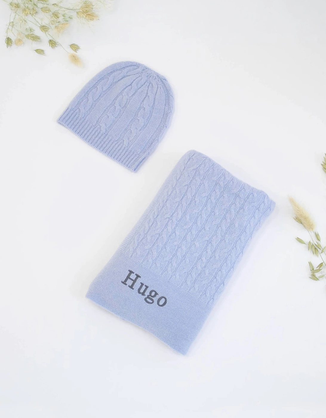 Classic Cashmere Baby Gift Set in Cornflower Blue